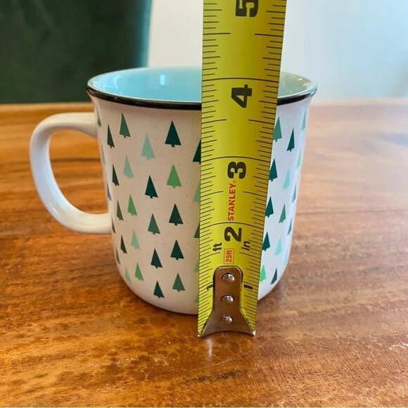 David’s Tea Rustic Mug Christmas Holiday Camper Cup with Little Green Trees 13oz - Picture 11 of 14